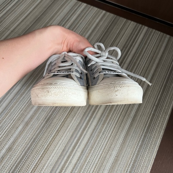 CHRISTIAN DIOR "Walk'n'Dior" Blue Faded Denim Low Top Sneakers - Picture 6 of 6